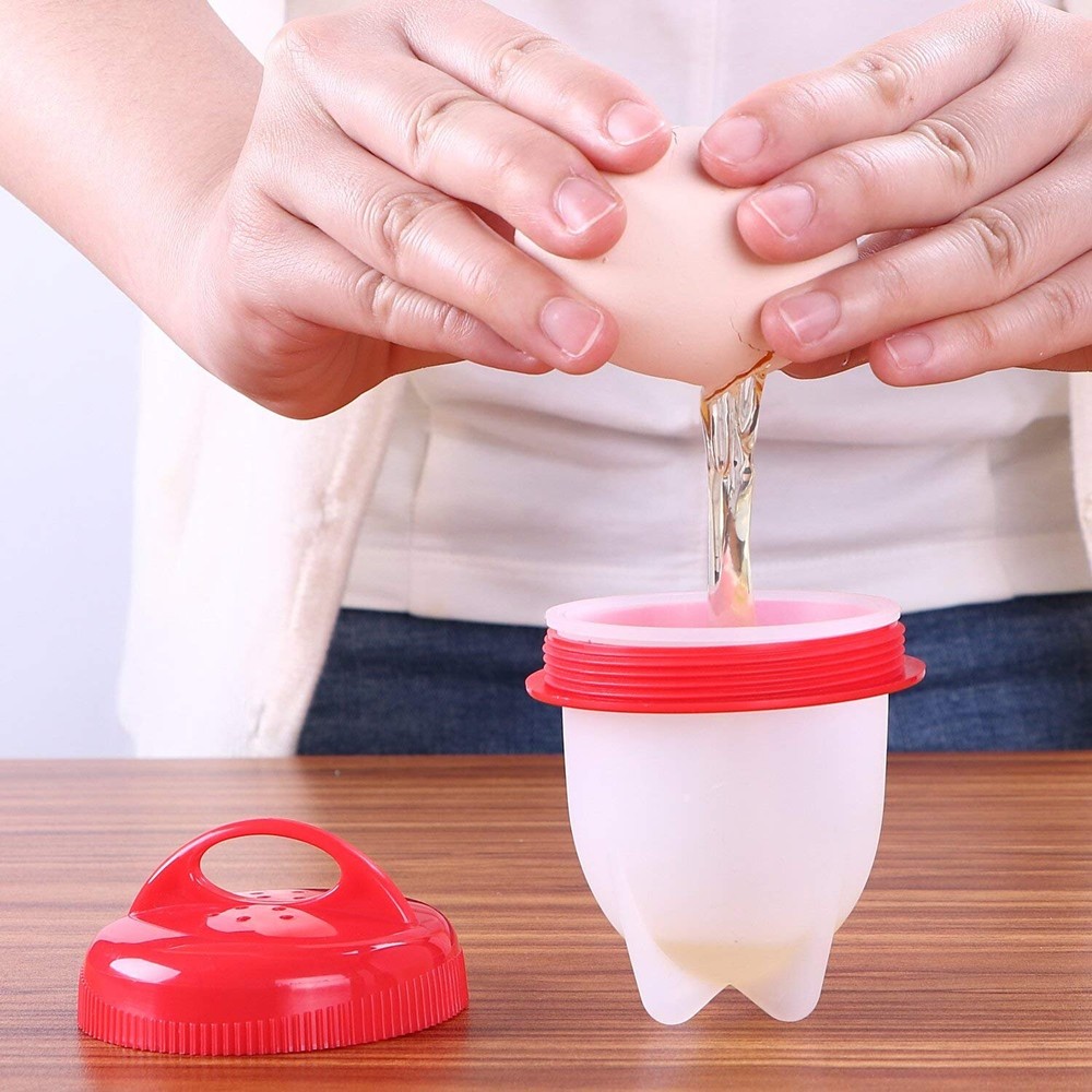 NIB Egglettes Egg Cooker Hard Boiled Eggs Shell Non Stick - 6 Pack