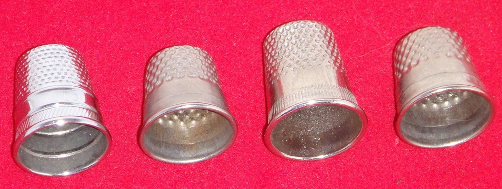 Vintage Silver Thimble Set of Four (4)