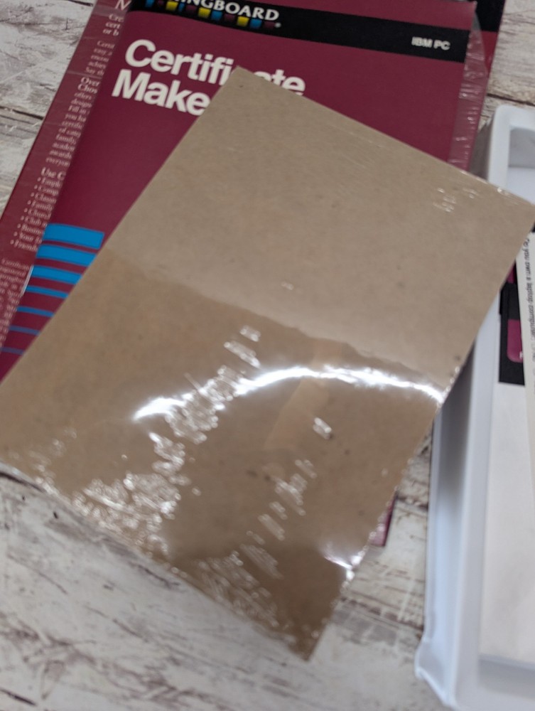 Vintage Springboard Certificate Maker IBM Tandy and compatibles