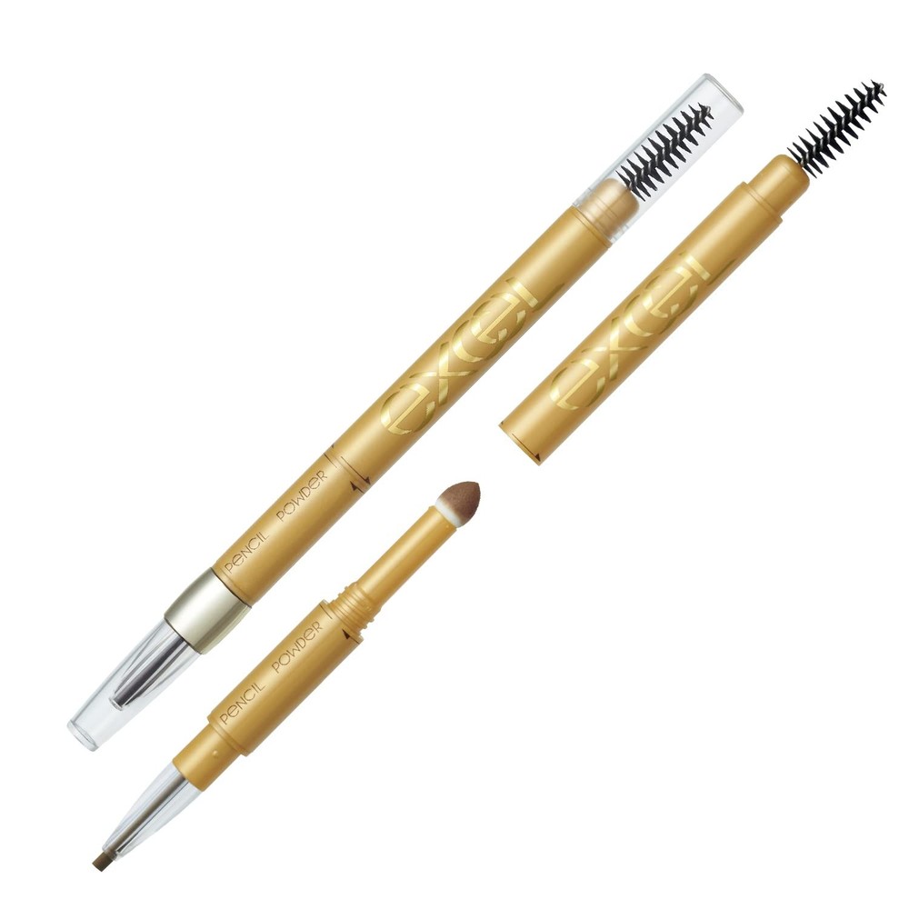 EXCEL Powder & Pencil Eyebrow PD01 natural brown