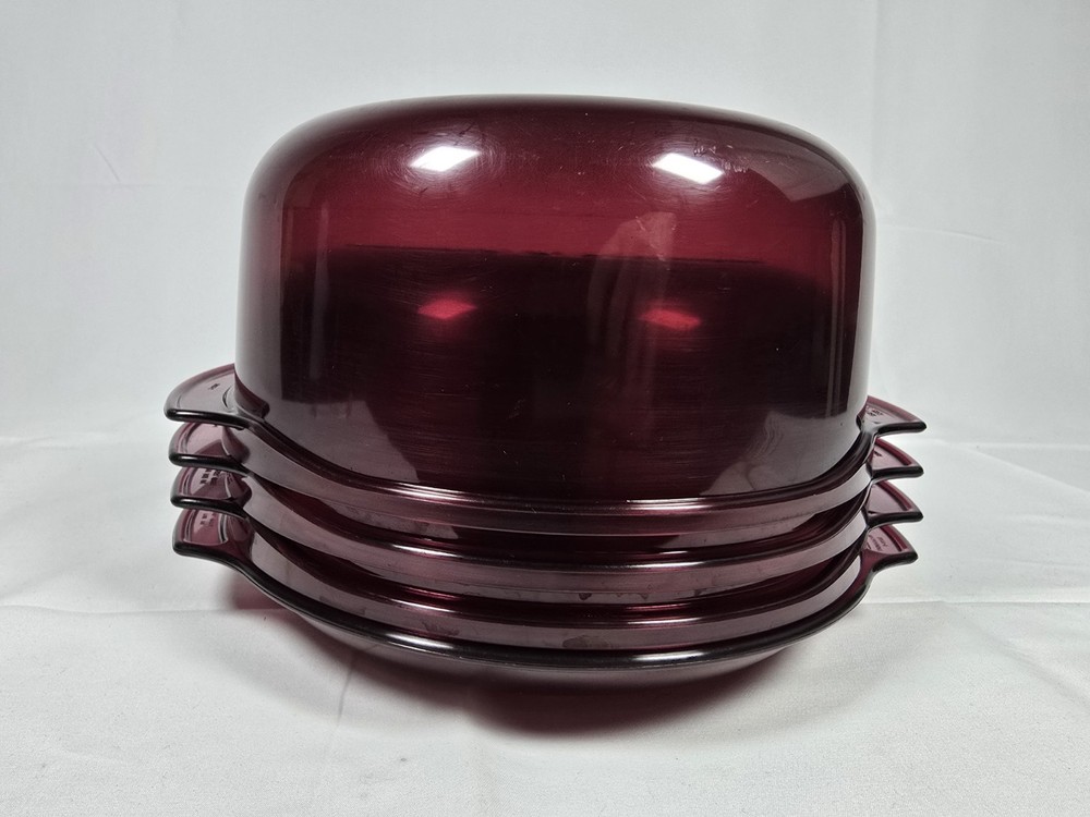 Tupperware Microwave Stack Cooker Steamer Cranberry Red 5 Piece Set