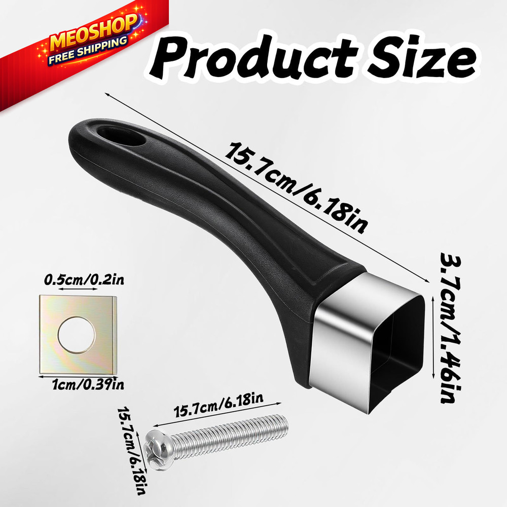 Bakelite Pot Handle, Big Scald-Proof Long Handle Replacement Grip, Black