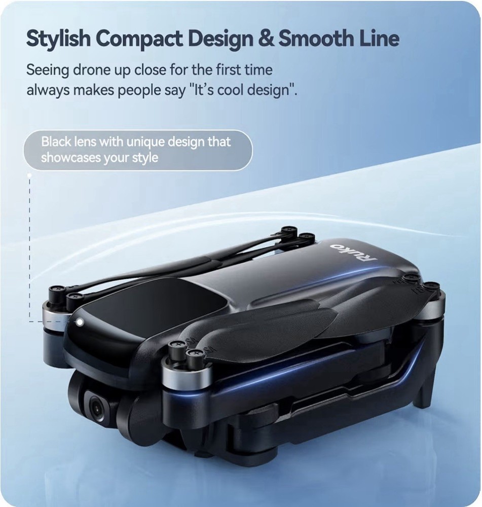 RUKO U11 PRO DRONE GPS AUTO RETURN FOLDABLE QUADCOPTER With CAMERA -,NEW