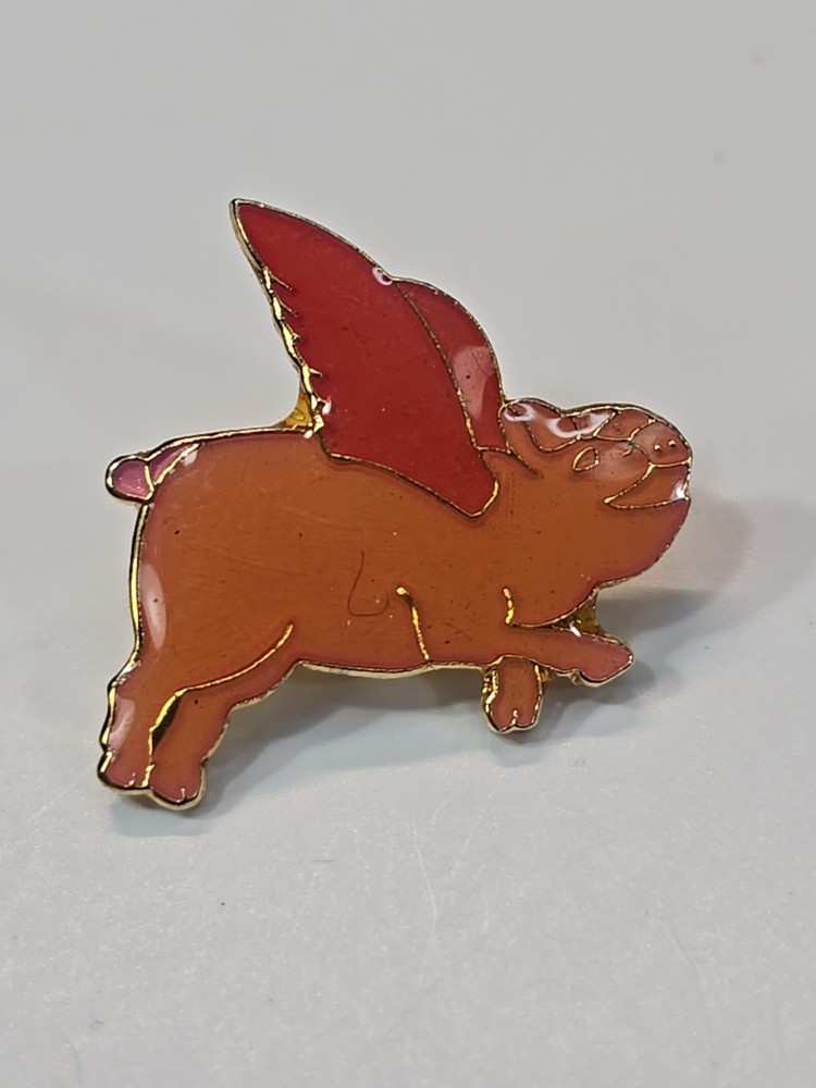 Flying Pink Pig Lapel Pin Small Size