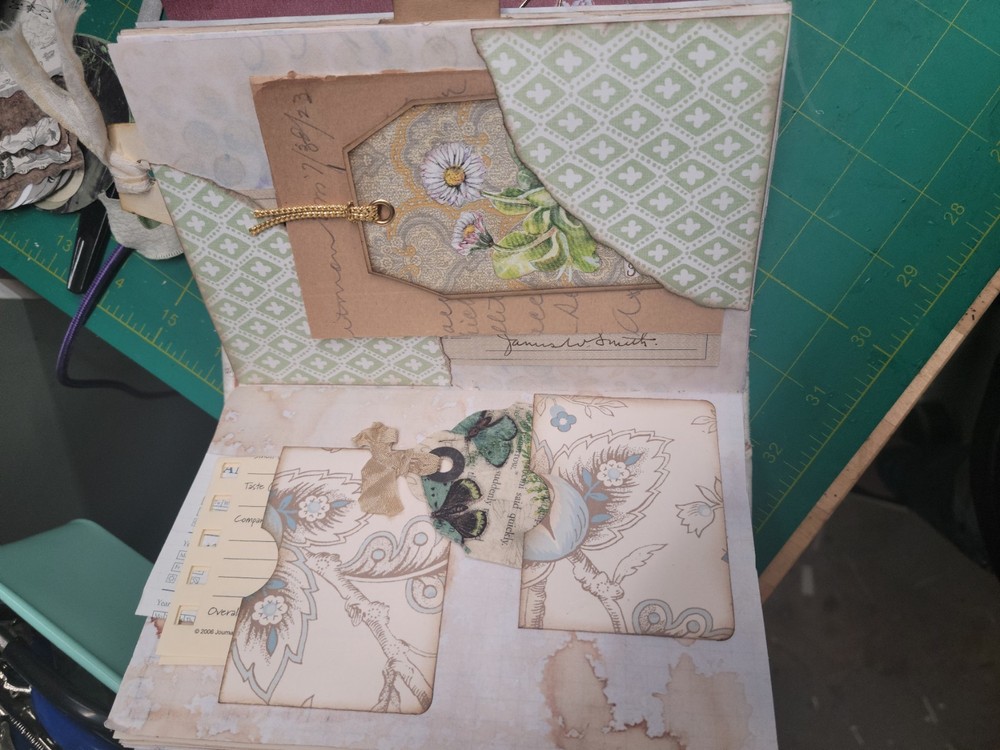 Floral Handmade Junk Journal Include Several Vintage Items