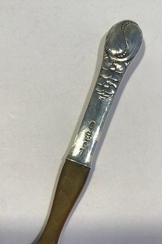Evald Nielsen No 12 Silver Salad Fork with horn