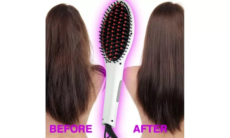Quick N' Straight Ultra Ionic Ceramic Straightening Brush with Digital Screen