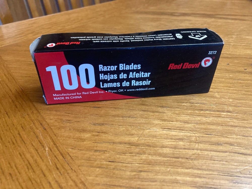Single-Edge Razor Blade, 100 EA/BX Red Devil 3272