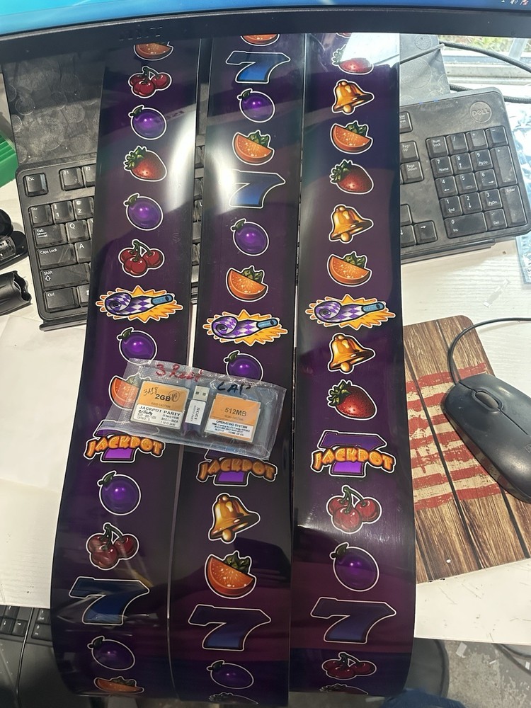 JACKPOT  PARTY LAP SOFTWARE  AND REEL STRIPS WMS BB3 SCCF