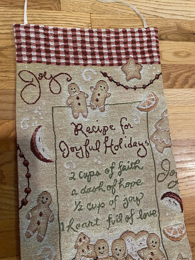 Recipe For Joy Wall Hanging Panel 13 X 33”
