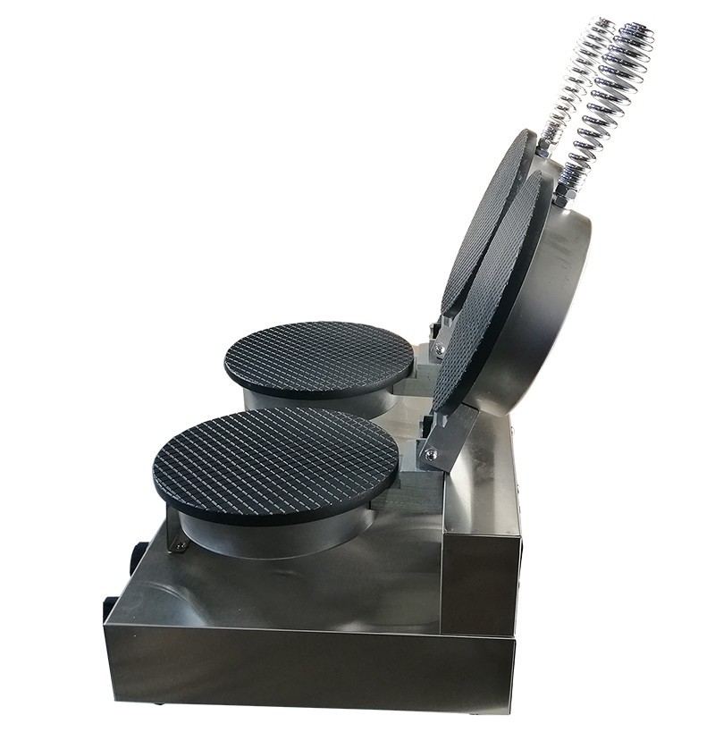 Ice Cream Waffle Cone Maker Machine Non-stick Double-head Egg Roll Making 110V