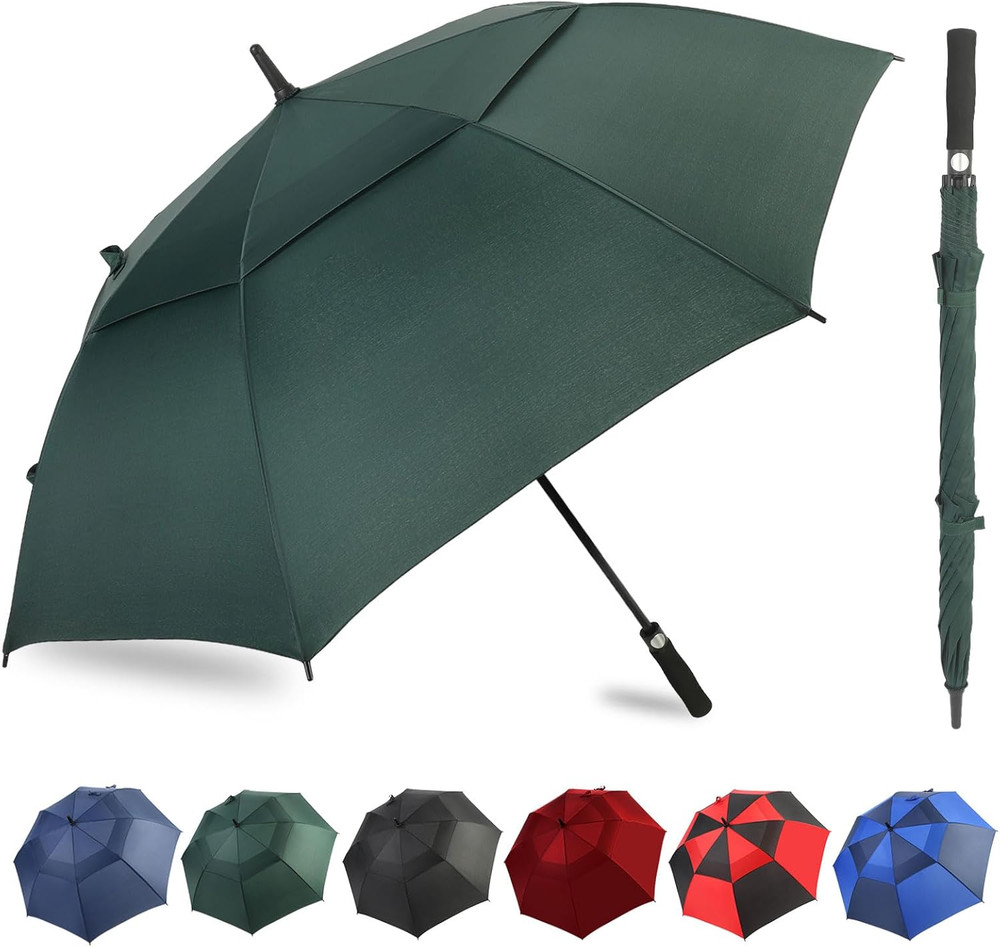 Automatic Open Golf Umbrella, 54/62/68/72 Inch Extra Large Oversize Double Canop
