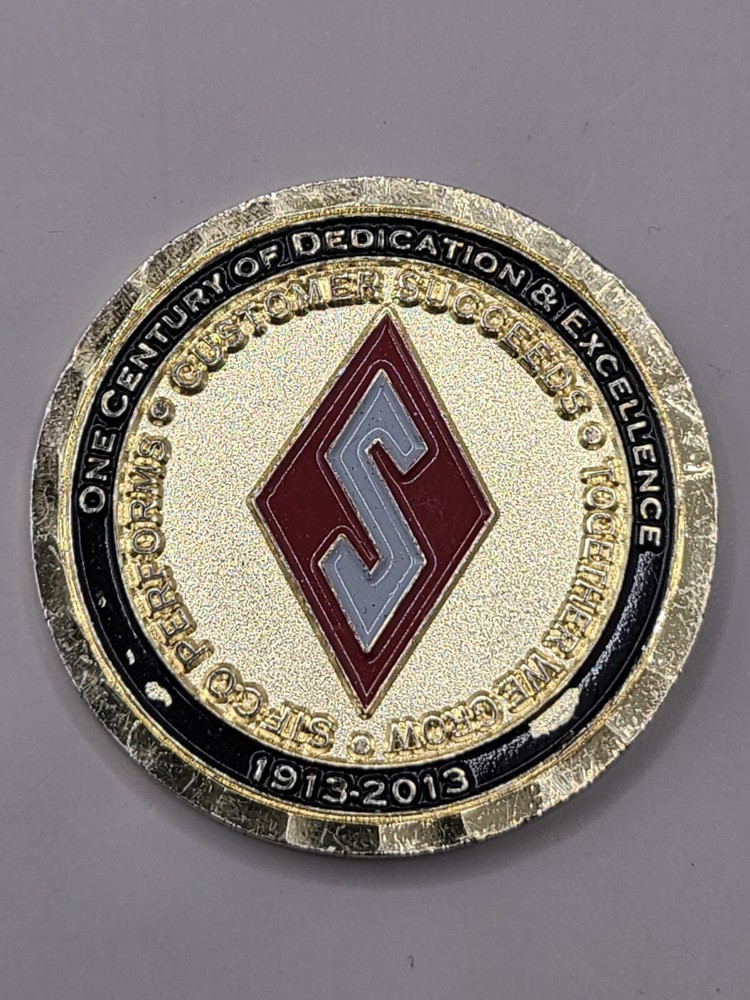 One Century Dedication & Excellence Supporting The Armed Services Challenge Coin