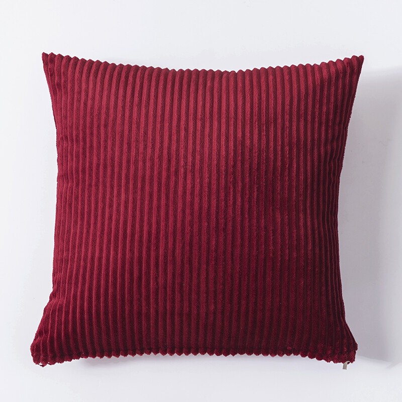 1X Corduroy Throw Pillow Case Square Cushion Cover Sofa Decor Without Core Solid