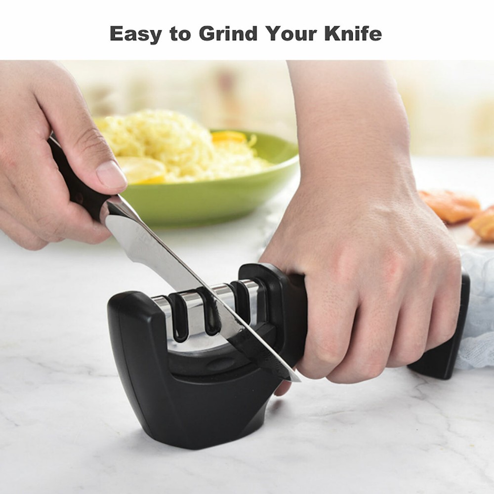 Knife Sharpener 3 Stage Professional Ceramic Tungsten Kitchen Sharpening Tool