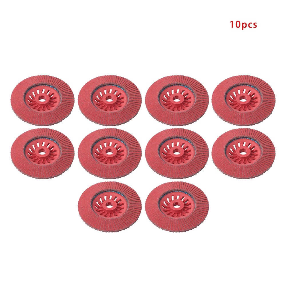 10 PCS Type 29 Ceramic Grain Flap Sanding Discs 4-1/2" x 7/8" 80 Grits