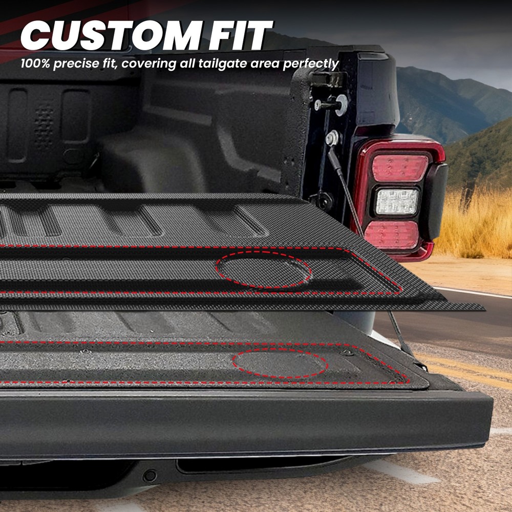 Easy Clean TPE Tailgate Liner for 2020-2026 Jeep Gladiator Tailgate Mat Bed Mat