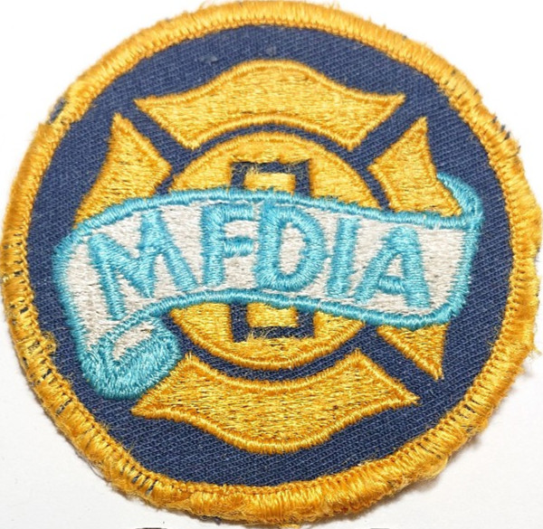 Vintage MFDIA Unknown Fire Department Patch Badge Crest