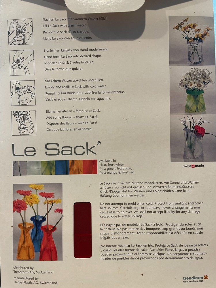 Plastic Le Sack Flower vases