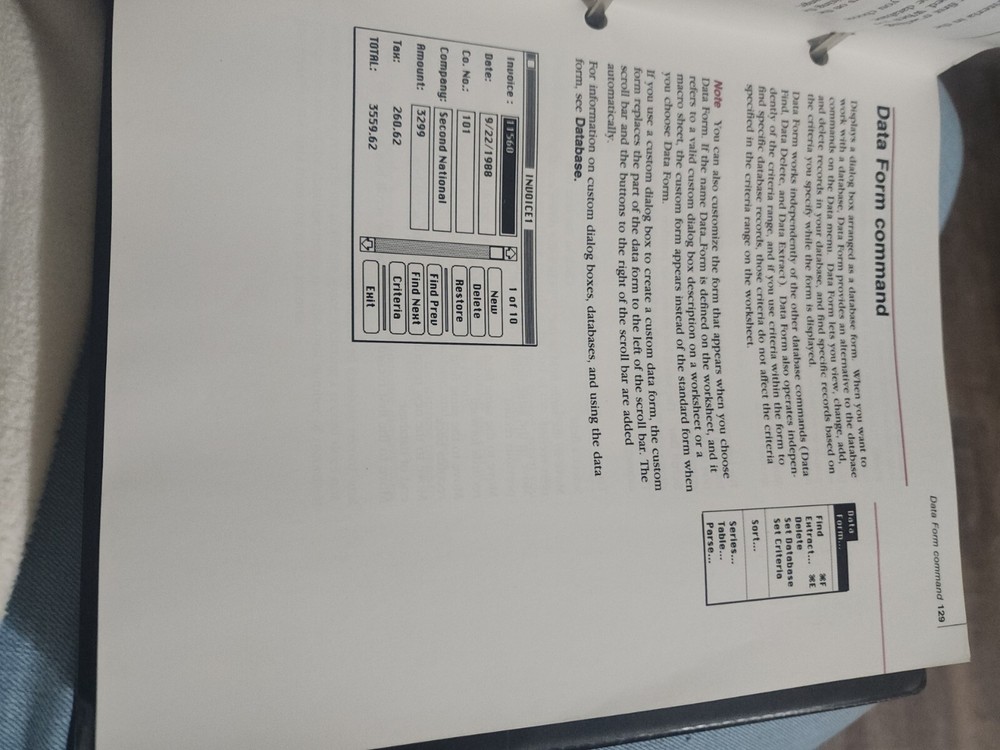80's Vintage Retro Microsoft Excel Reference Guide Binder