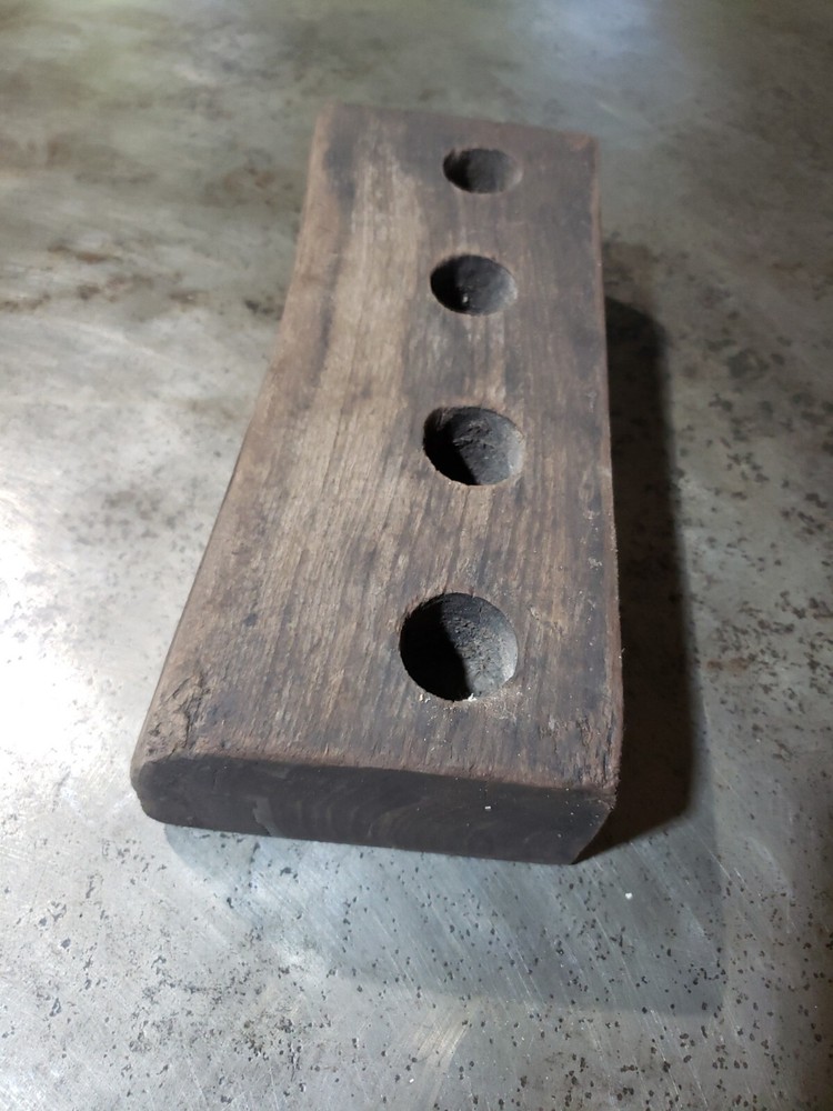 Walnut Live Edge thick Wood Block Rustic Planter Old Primitive