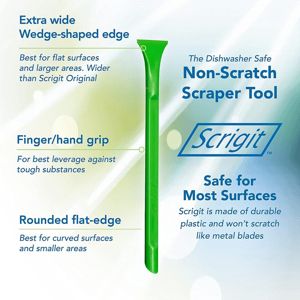 NEW 10 Pack SCRIGIT 6" No Scratch Plastic Scraper Tool w/ Flat & Round Tip Ends