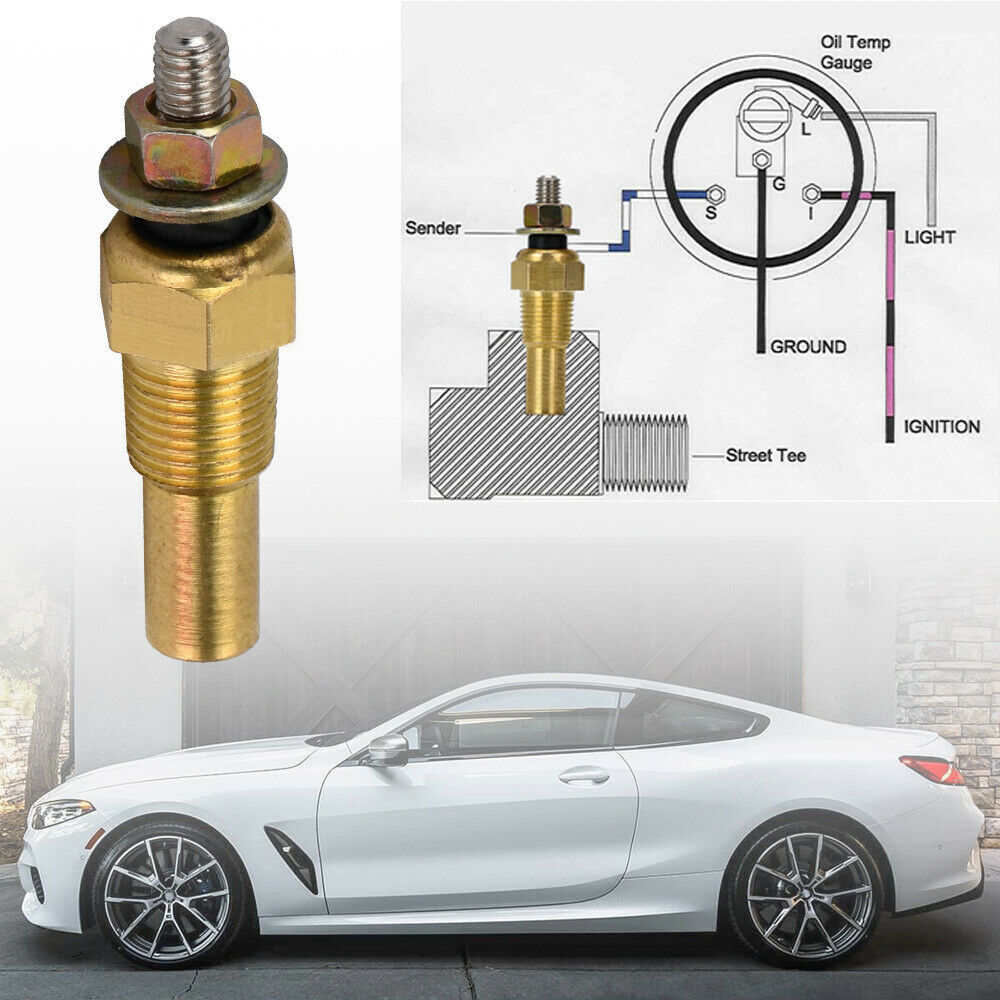 1/8 NPT Temperature Sensor Water Coolant Oil Temp Sensor Sending Sender Unit
