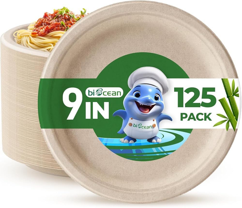 9 Inch postable Plates [] - Heavy Duty Brown postable Paper Plate,