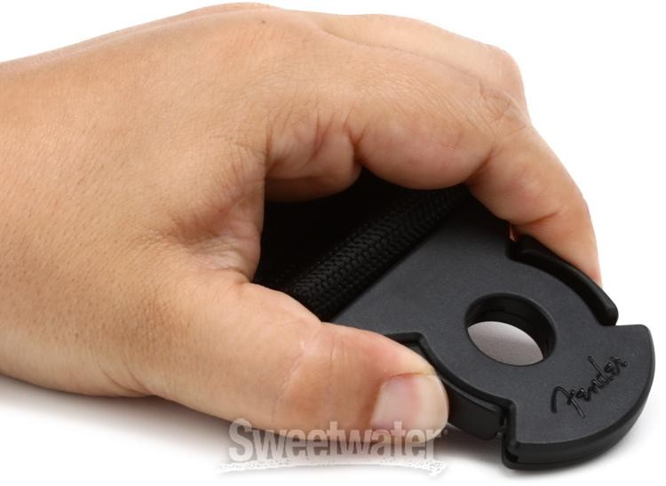 Fender Quick Grip Locking End Guitar Strap - Black Polypro