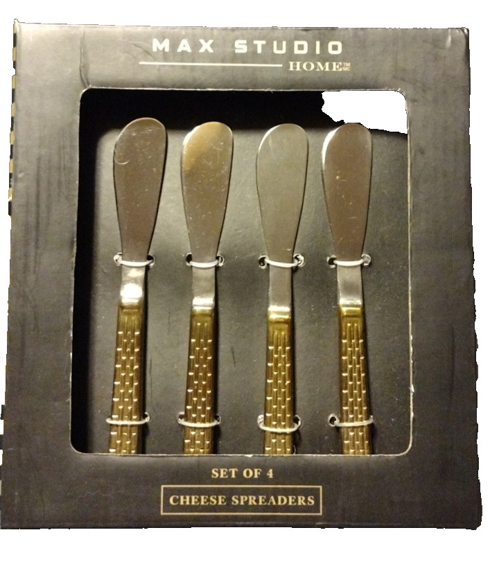 Max Studio Home 4 Piece Cheese Spreader Set New In The Box B2
