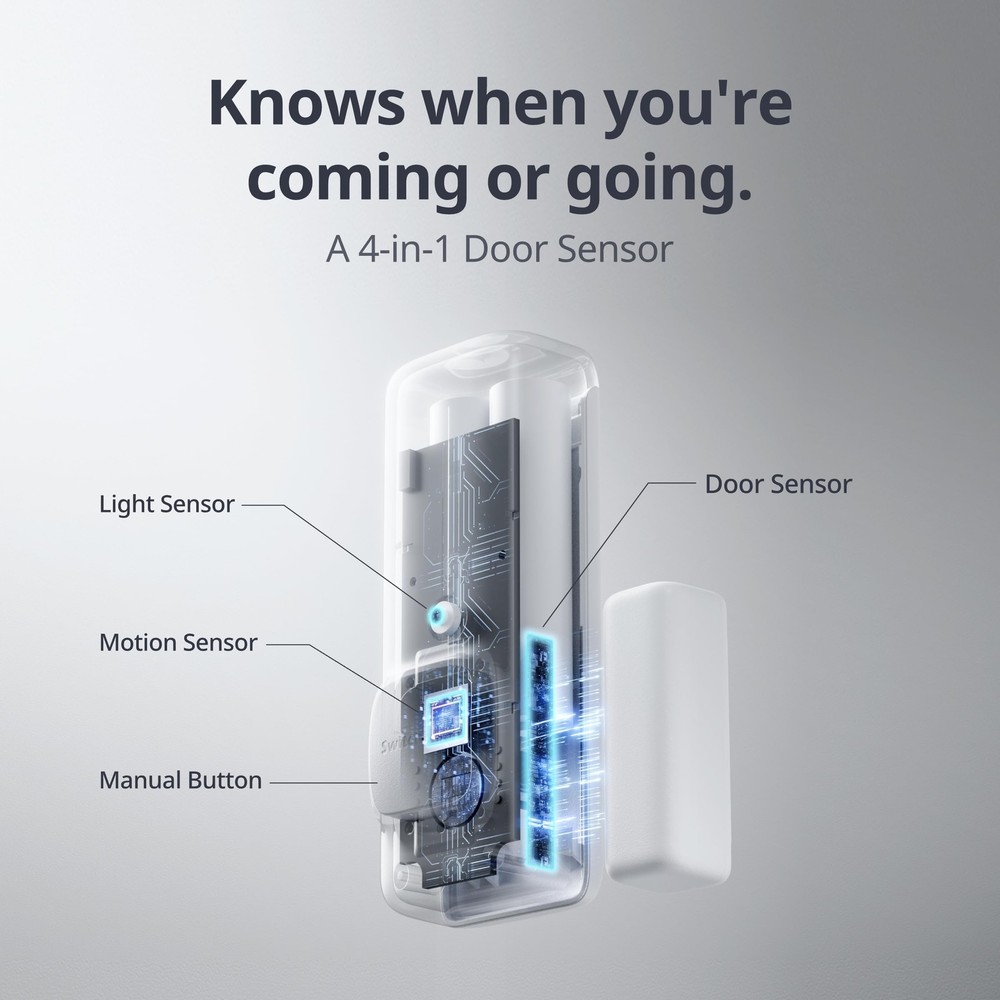 SwitchBot Door Alarm Contact Sensor - Smart Home Security Wireless Window Ala...