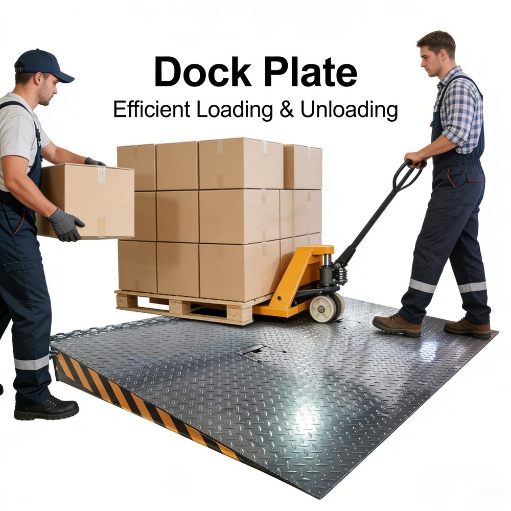 6000kg Heavy Duty Ground-to-Container Loading Ramp Platform Height-Adjustable