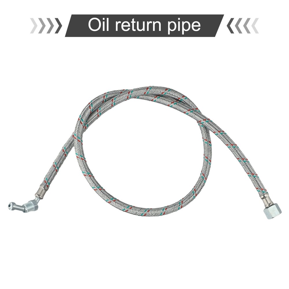 Burner Oil Line Oil Line 3/8" Female X 1/4" Male Metal Oil Line Silver Oil Line