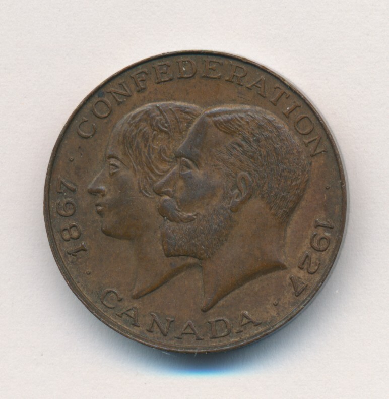 1927 CANADA ROYAL VISIT CONFEDERATION COPPER MEDALLION