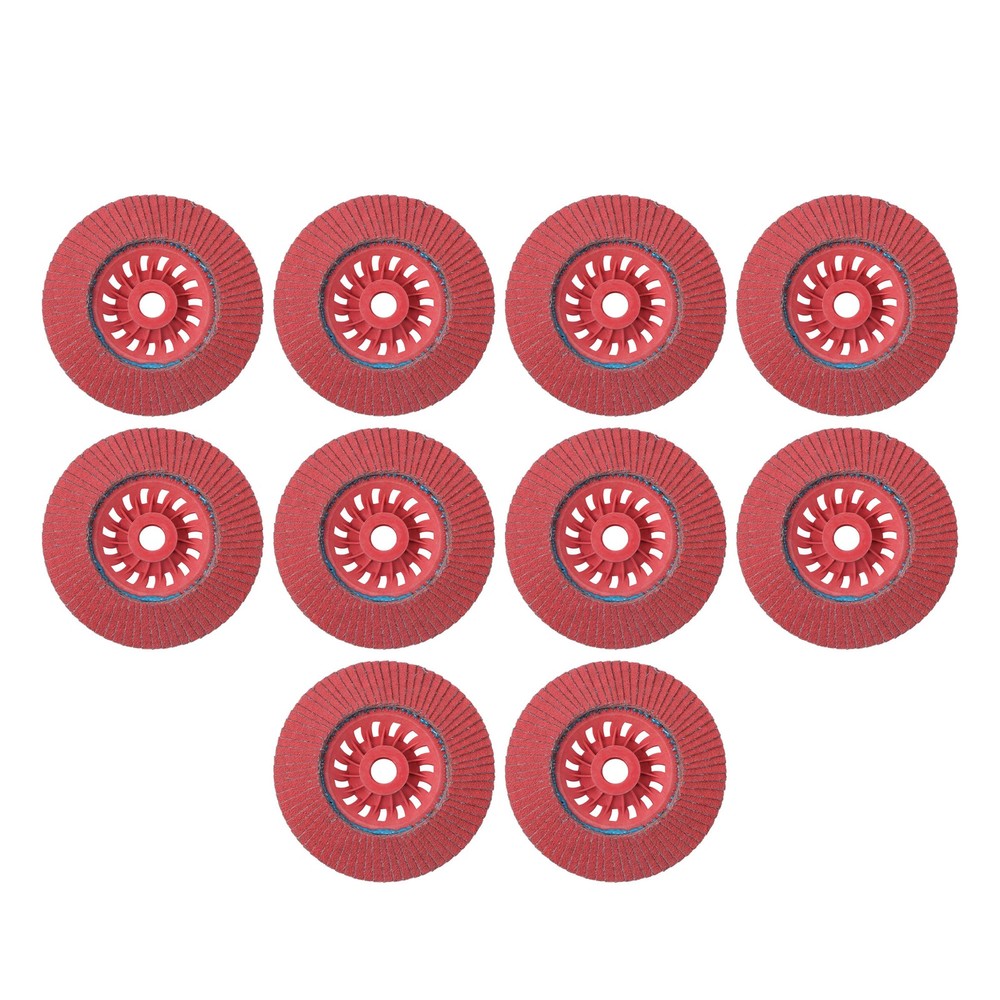10 PCS Type 29 Ceramic Grain Flap Sanding Discs 4-1/2" x 7/8" 80 Grits