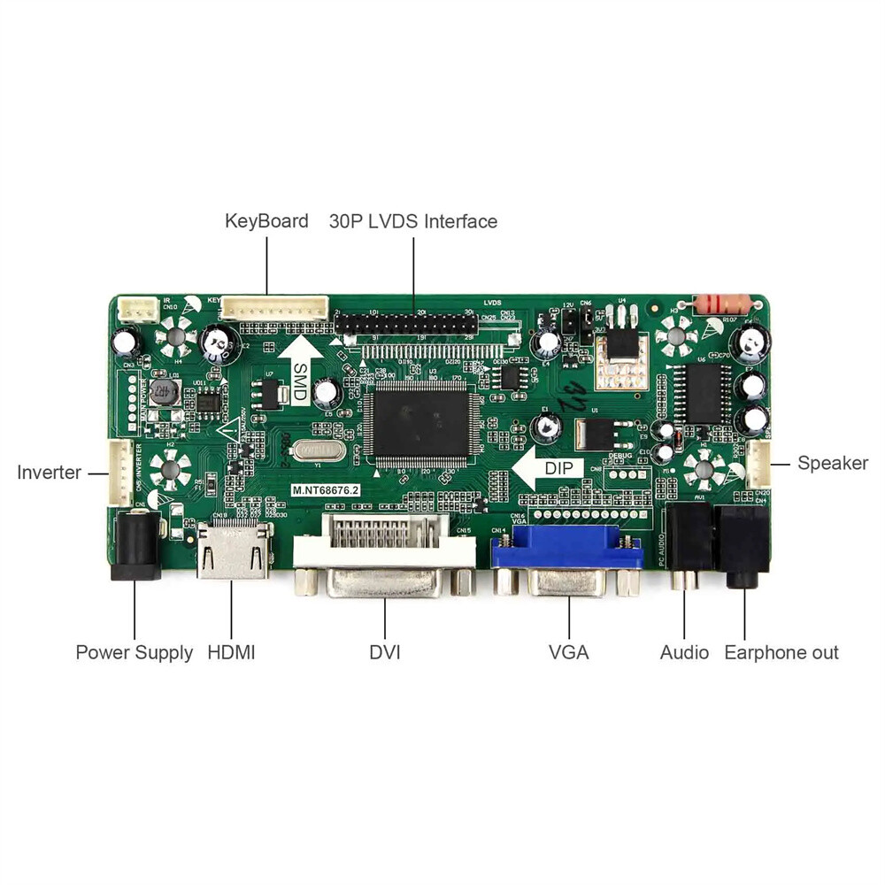 9.7inch 1024x768 IPS LCD Screen with HD MI VGA AV LCD Controller Board