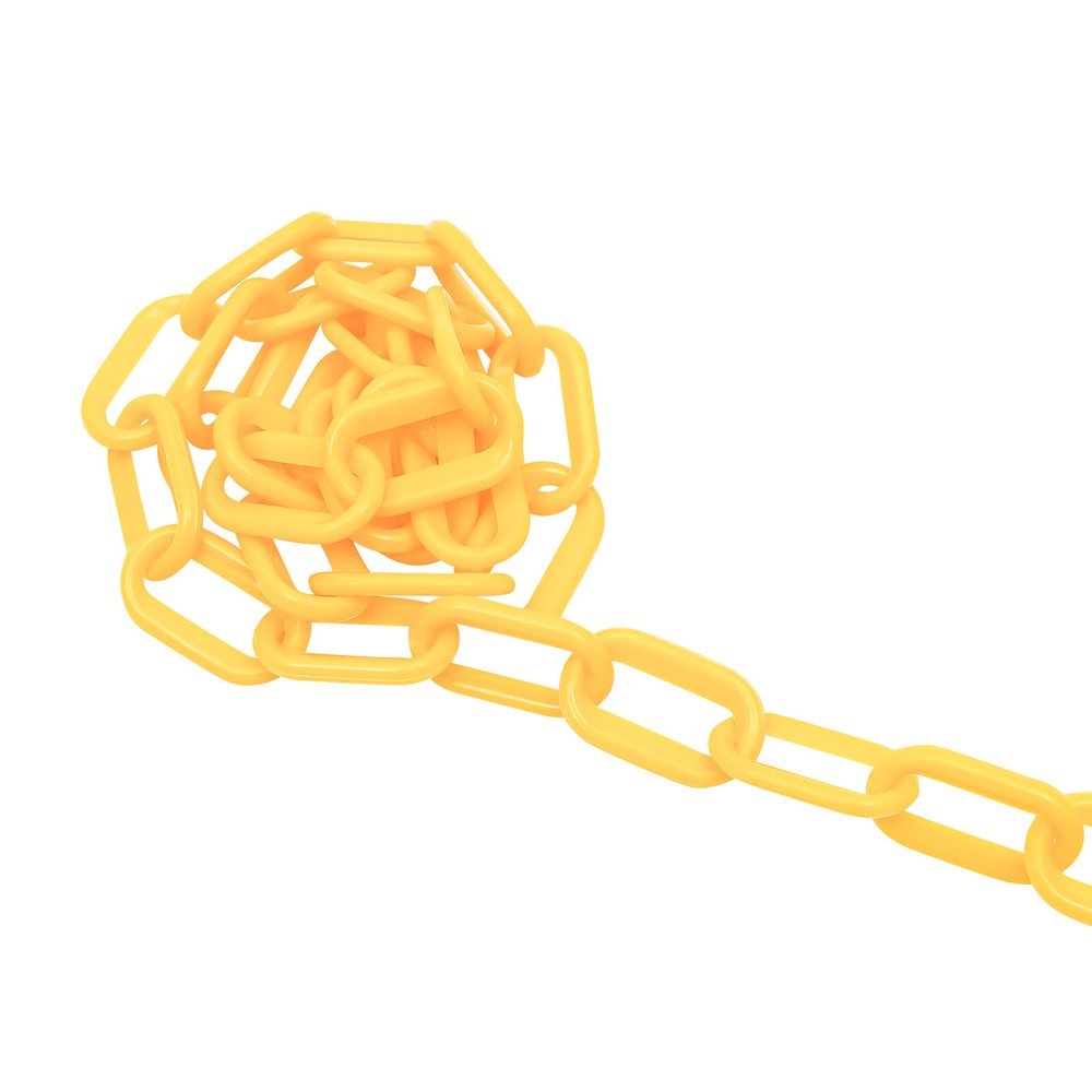 Chain Plastic Barrier Chain Safety Orange 200ft Link Diameter S-shaped Hooks