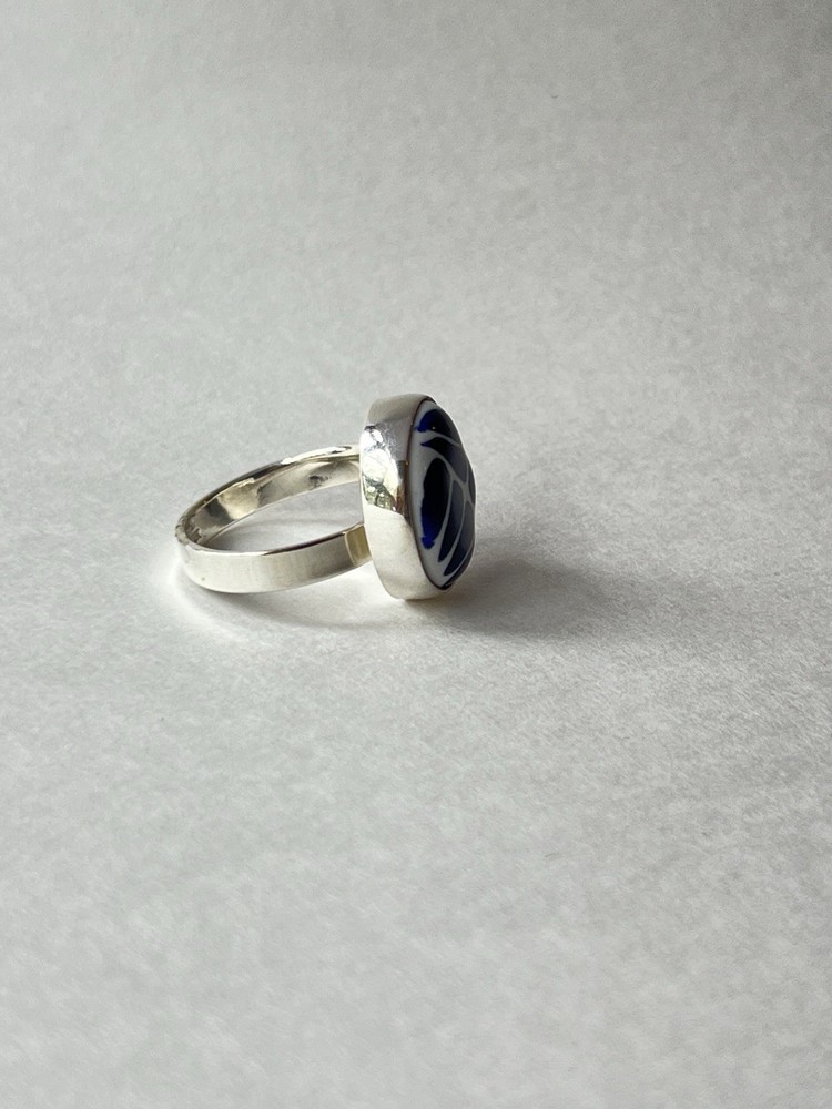 Talavera Design Ring 925 Sterling Silver Artisan Handmade