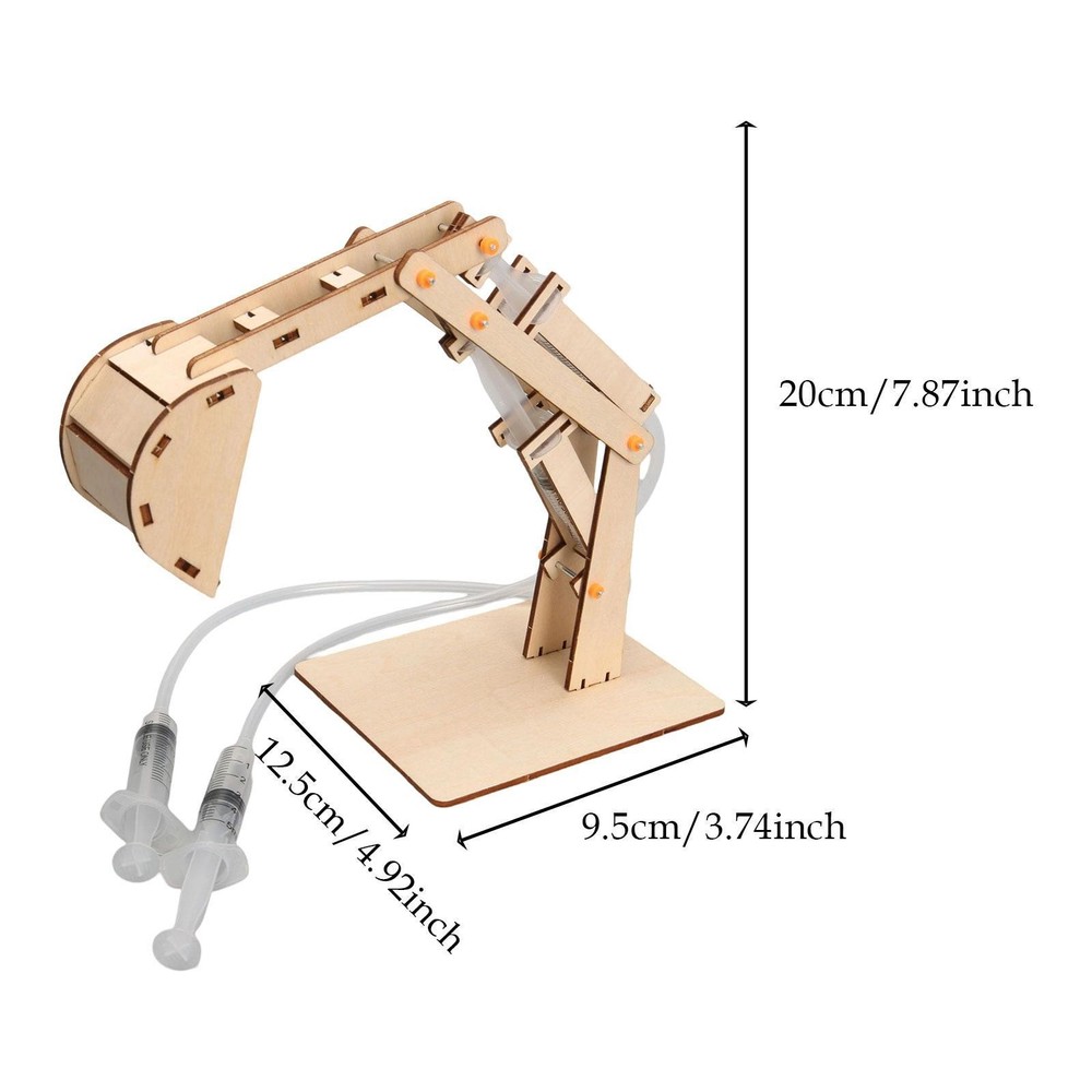 Science Experiment Project Hydraulic Excavator Toy Develops Motor Skills 3D