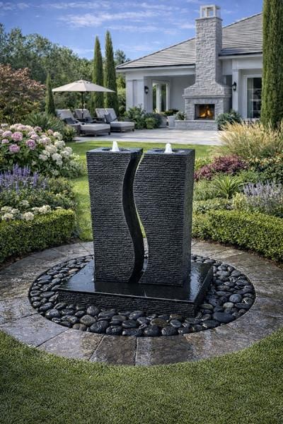 EasyPro Riverbend Granite Column Set, Base & 2 columns - Complete Kit HDSDK39K