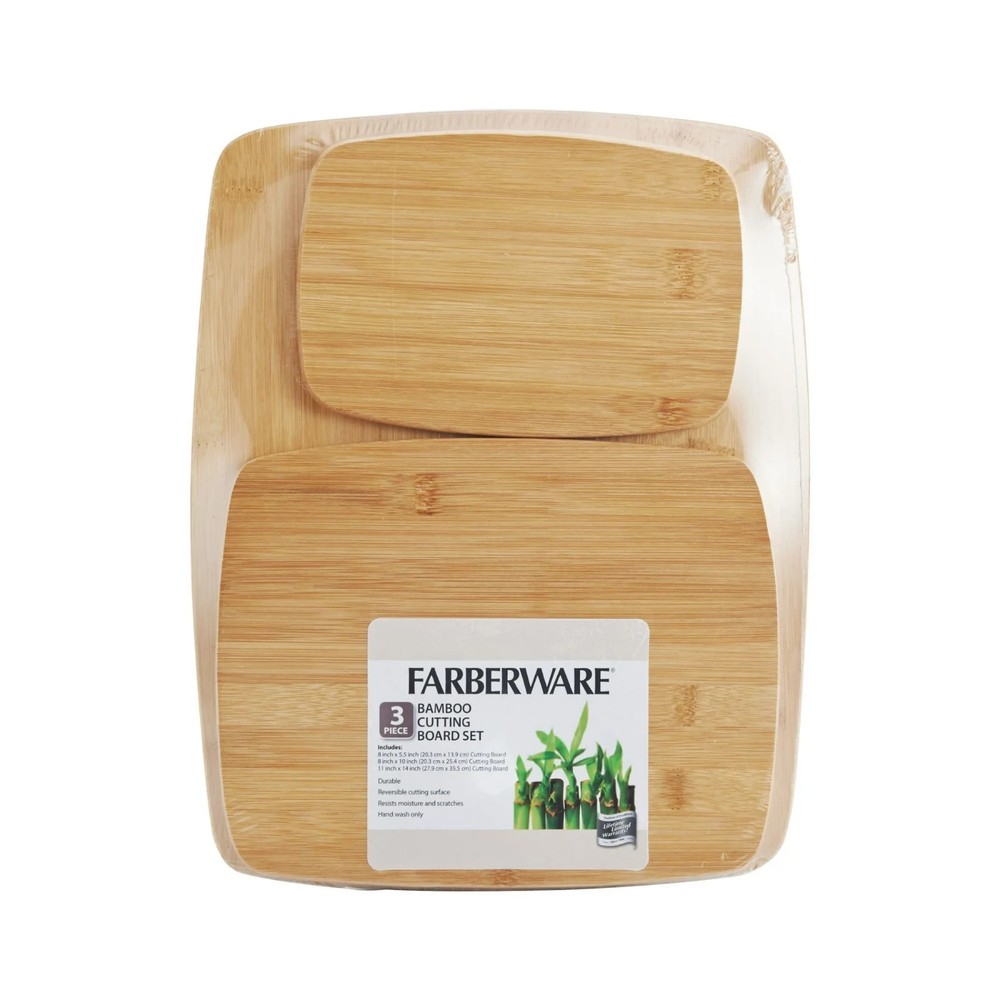 Classic 3-Piece Bamboo Cutting Board Set