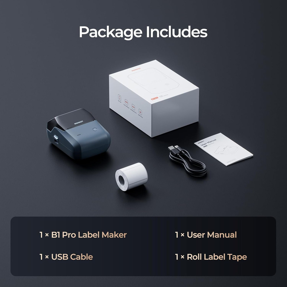 B1 Pro Label Maker, 300DPI HD Label Printer, Ideal for Photos,Stores,Notes,Study