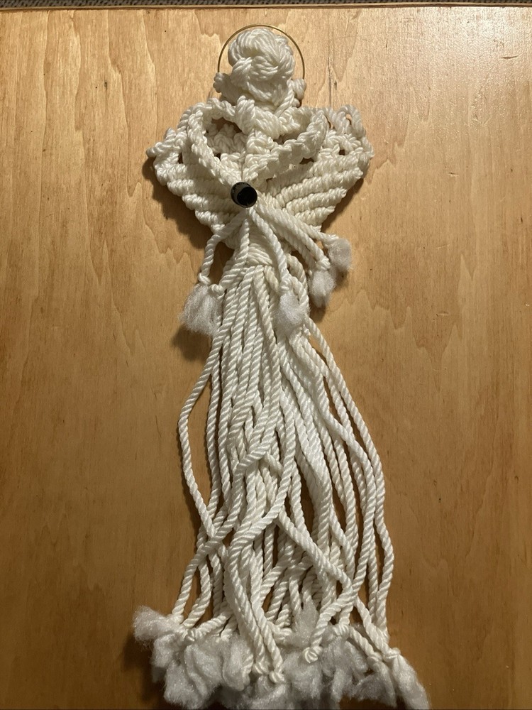 Handmade Macrame Angel 21-inches