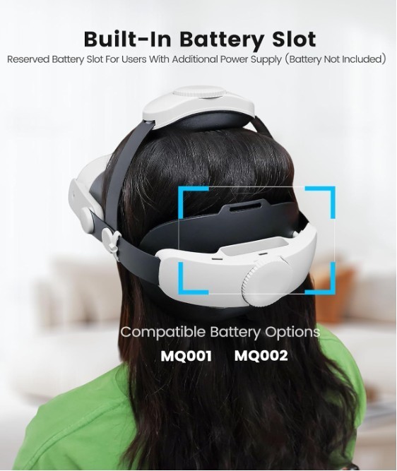MQ2000 Series Oculus Quest 2/3 Replaceable Head Strap No Battery New