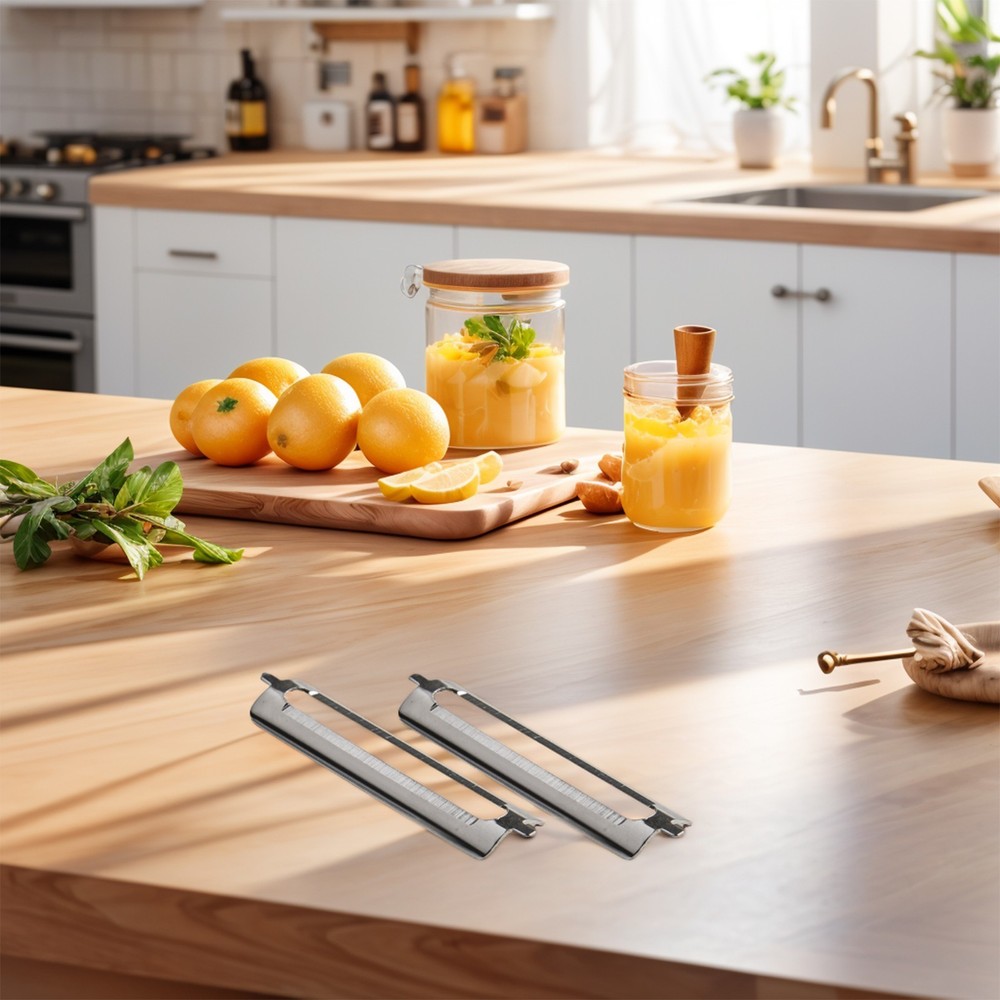 2PCS Stainless Steel Single-sided Flat Blade Multi-functional Peeling Blades