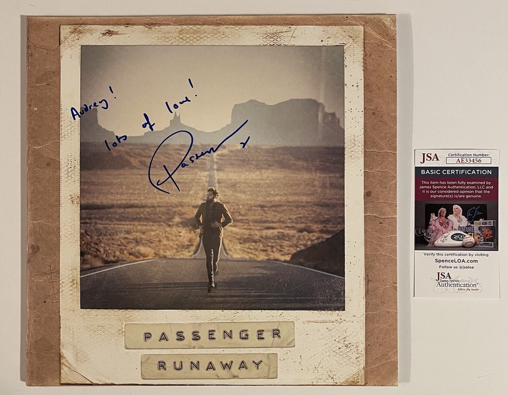 PASSENGER SIGNED RUNAWAY VINYL RECORD AUTOGRAPHED JSA COA