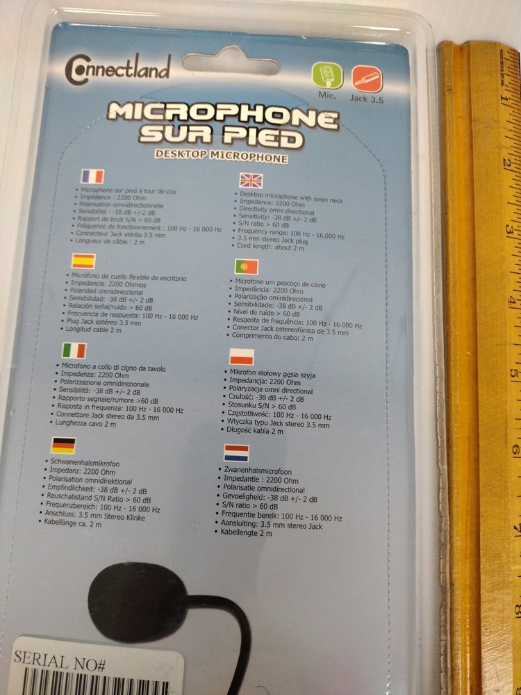 Hi-Fi Desktop Microphone with Base, Adjustable Swan Neck & On/Off Switch