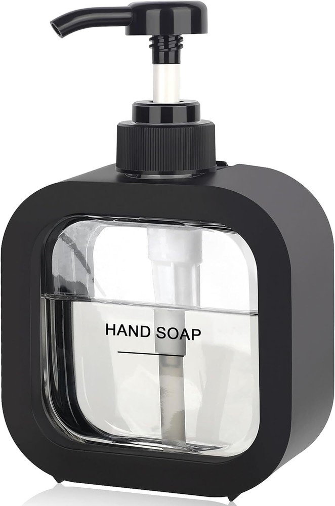 Hand Soap Dispenser Bathroom, Modern Dish for Kitchen Black
