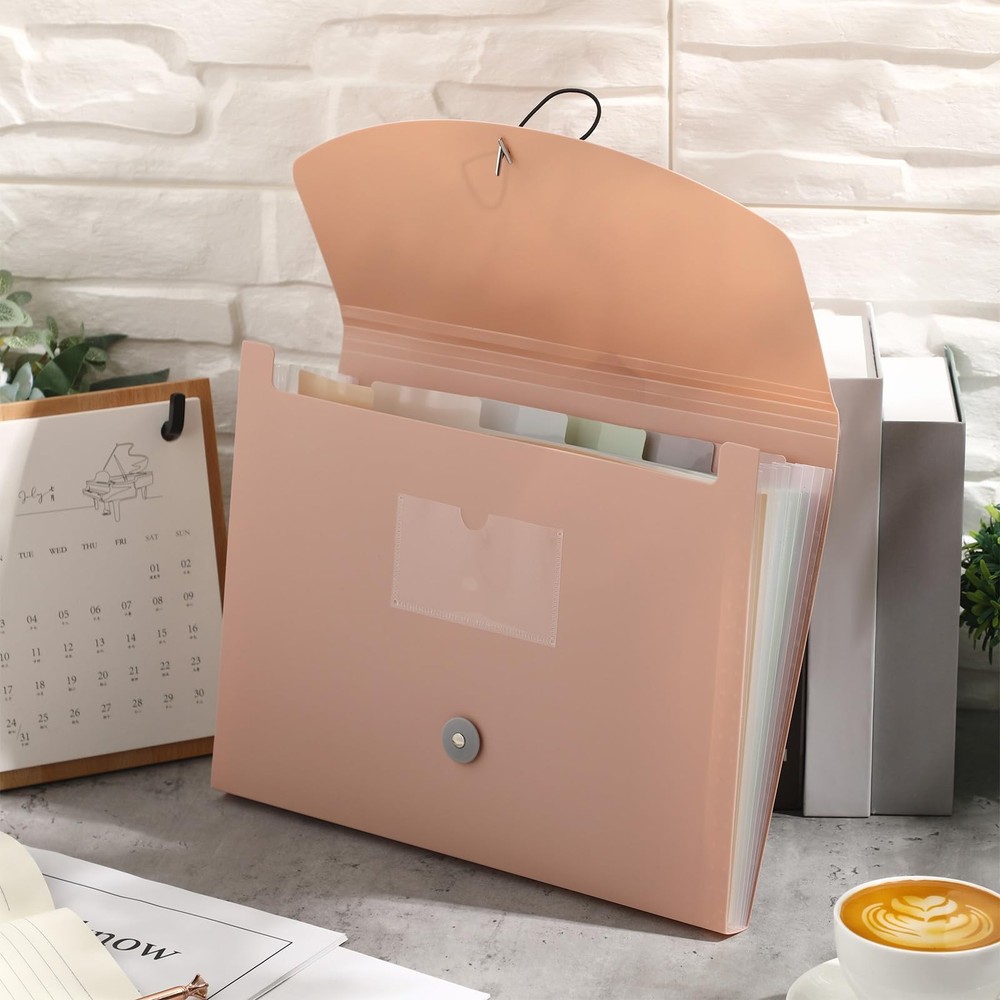 4 Pack Expanding File Folder 7 Pocket, Expanding File Organizer with Labels, ...