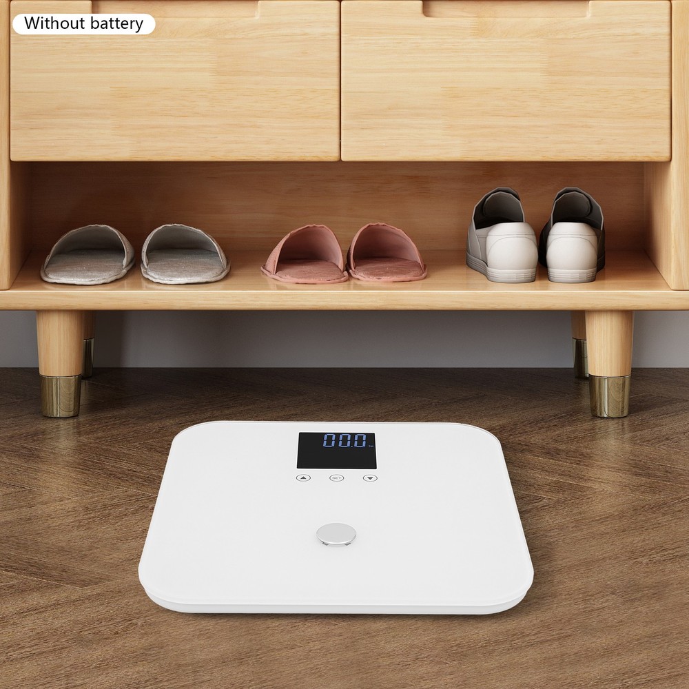 White Intelligent Electronic Scale 8-Eletrode Body Fat Scale Multifunctional